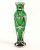 Antique Silver Overlay Green Glass Vase