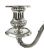 Spanish Silver Neo Classical style 5 light Candelabra