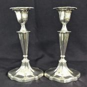 Antique Sterling Silver Candlesticks With Removable Bobeches