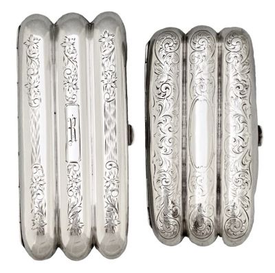 Antique Sterling Silver Cigar Cases
