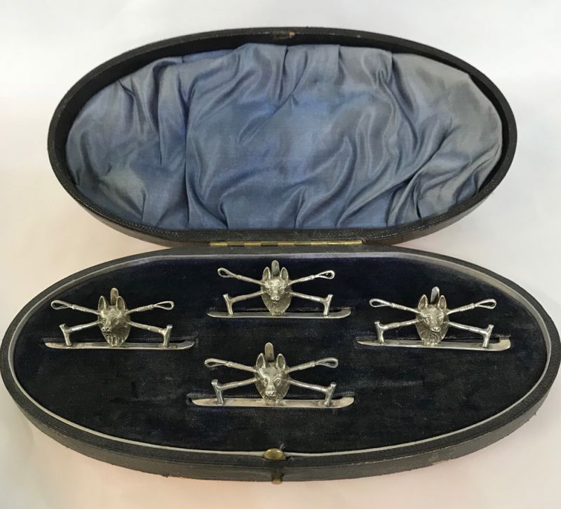 Antique Sterling Silver Place Card Holders