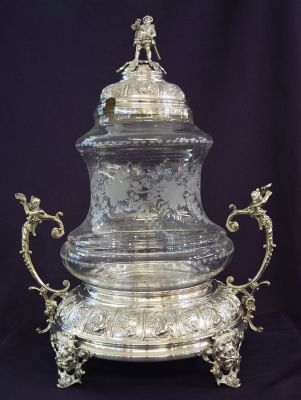 Antique Covered Punch Bowl