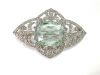 Vintage 15.22ct Aquamarine and Diamond 18kt Brooch
