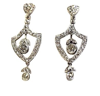 Art Deco Diamond Drop Earrings