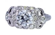 Art Deco 1.33ct Diamond Ring in Platinum