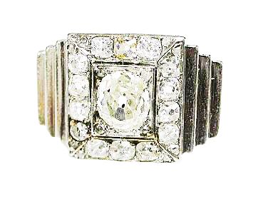 Art Deco .50ct Diamond Platinum Ring