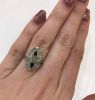 Art Deco .51ct Diamond and Black Onyx Platinum Ring