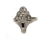Art Deco Diamond and Sapphire Ring