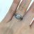 Art Deco Diamond and Synthetic Sapphire Engagement Ring