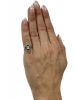 Art Deco Diamond and Synthetic Sapphire Platinum and 18kt Ring
