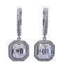 Art Deco Inspired Diamond Drop 18kt Earrings