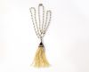 Art Deco Pearl Necklace with Black Onyx Diamond Pearl Pendant
