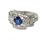 Art Deco Sapphire and Diamond Ring