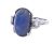 Art Deco 10.95ct Star Sapphire and Diamond Platinum Ring
