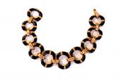 Art Deco Style Black Onyx and Diamond Bracelet