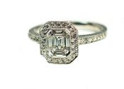 Art Deco Style Diamond Engagement Ring