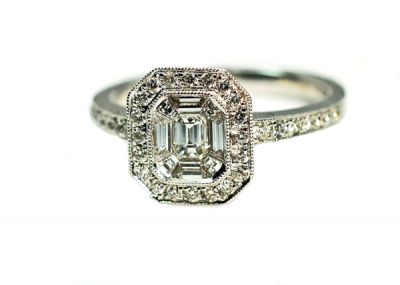Art Deco Style Diamond Engagement Ring