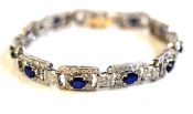 Art Deco Style Sapphire and Diamond Bracelet