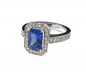 Art Deco Style Sapphire and Diamond Ring