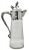 Art Nouveau Crystal Claret Jug with Sterling Silver Mounts