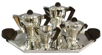 Art Deco 4 Piece Tea Set & Matching Tray