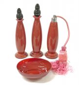 Art Deco 4 Piece Vanity Set, Czech, circa 1930s