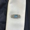 Art Deco Aquamarine and Diamond Brooch