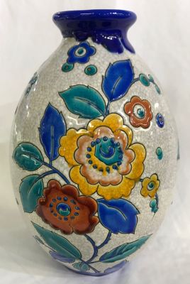 Art Deco Boch Freres Keramis Vase