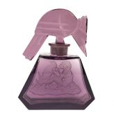 Art Deco Carved and Frosted Amethyst Glass Perfume Bottle