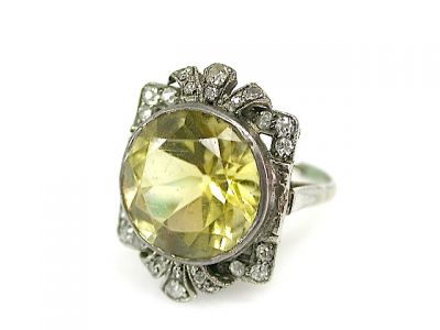 Art Deco Citrine Ring
