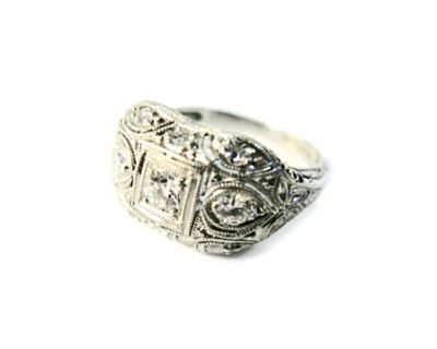 Art Deco Diamond Engagement Ring