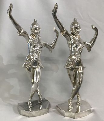 Art Deco Figural Balinese Dancers Bookends