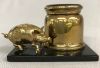 Art Deco Figural Pig Inkwell