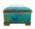 Art Deco French Art Pottery Dresser Box, Mounted In A Bronze Frame