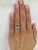Art Deco Inspired 1.51ct Diamond and Emerald Platinum Ring