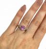 Art Deco Inspired Pink Sapphire and Diamond Engagement Ring