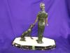 Art Deco Lady and Dog, Unsigned