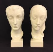 Art Deco Lenox Bone China Bust Bookends