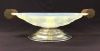 Art Deco Opalescent Glass Bowl With Teak Handles