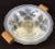 Art Deco Opalescent Glass Bowl With Teak Handles