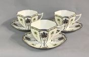 Art Deco Shelley Teacups & Saucers