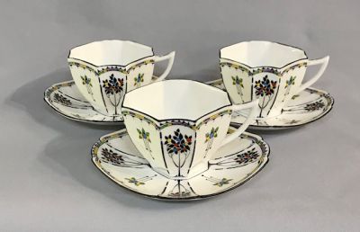 Art Deco Shelley Teacups & Saucers