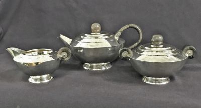 Art Deco Silver 3 Piece Tea Set