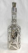 Art Deco Silver Overlay Decanter