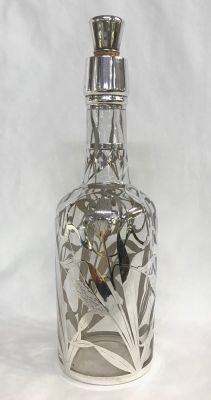 Art Deco Silver Overlay Decanter