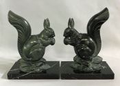 Art Deco Squirrel Bookends