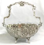 Art Nouveau Austro-Hungarian 800 Fine Silver Basket