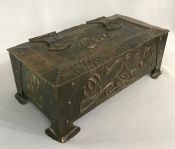 Art Nouveau Copper Cigar Box