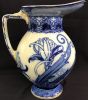 Art Nouveau Flow Blue Earthenware Water Jug