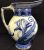 Art Nouveau Flow Blue Earthenware Water Jug